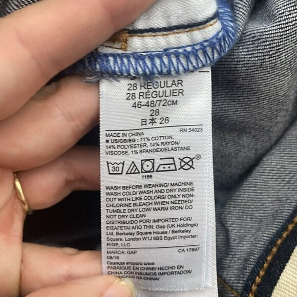 Gap Womens True Skinny Ankle Jeans Size 28 Dark Wash Denim Mid Rise Waist - Picture 5 of 9